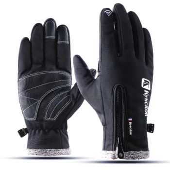 

Touch Screen Bike Gloves Winter Thermal Windproof Warm Full Finger Cycling Gloves Waterproof Bicycle Glove For Men Women 2019