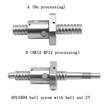 

Ballscrew SFU1604 length 650mm700mm ball screw with flange single nut or BK12 BF12 end machined CNC parts