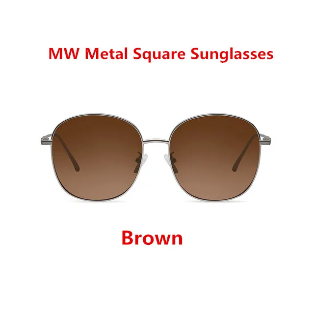 MI Mijia MW поляризованные солнцезащитные очки металлические квадратные рамки стильные УФ-защитные анти-ослепительные солнцезащитные очки уличные мужские женские солнцезащитные очки - Цвет: MW Brown