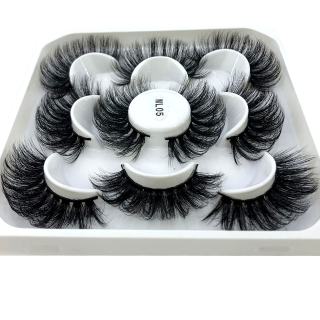 5 pairs natural false eyelashes fake lashes long makeup 3d mink eyelashes eyelash extension mink eyelashes for beauty