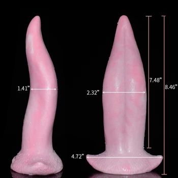 YOCY Dragon Tongue Dildo Lifelike Pink Silicone Sex Toy For Women Men With Suction Cup Anal Butt Plug Flirt Masturbator 2