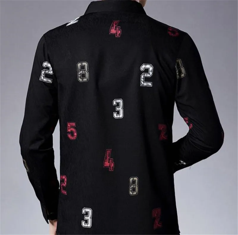 Digital Print Mens Designer Shirts Fashion Panelled Single Breasted Lapel Neck Mens Shirts Casual Males Clothing 3