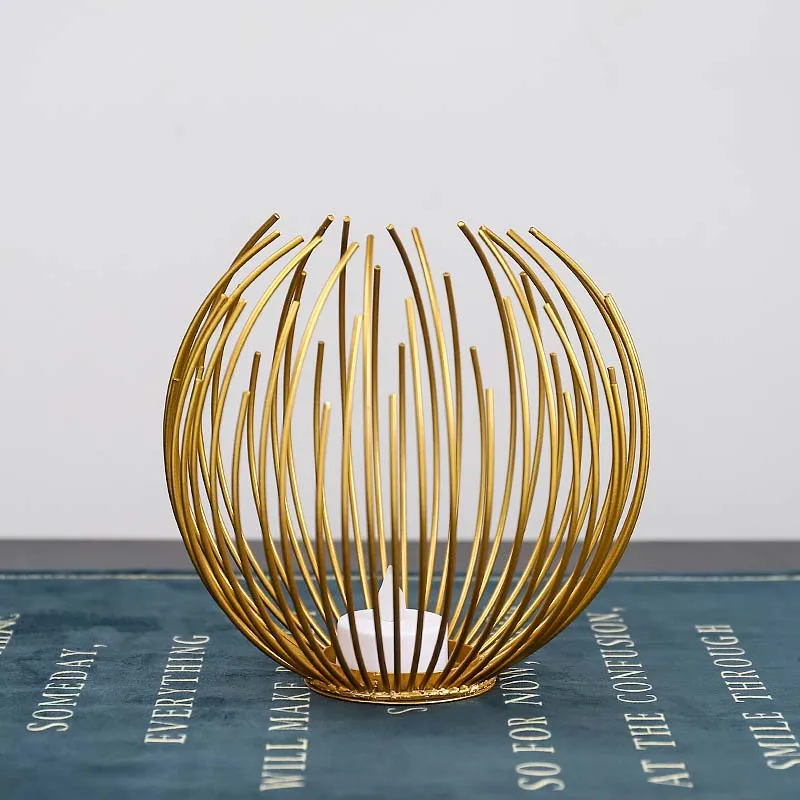 Европейский стиль геометрический металлический подсвечник Романтический настольный декор для ужина подсвечник аксессуары