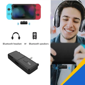 

New USB Type-C Wireless Audio Adapter V5.0 A2DP SBC Low Latency Bluetooth Transmitter With Microphone For Nintendo Switch PS4 TV