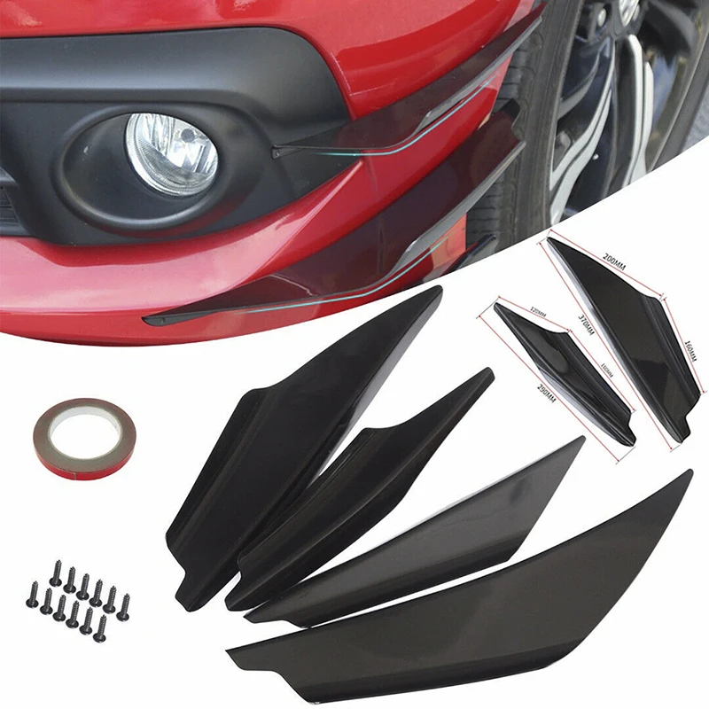 4 шт. Универсальные Передние бамперы боковые канаты разветвители ласты для губ