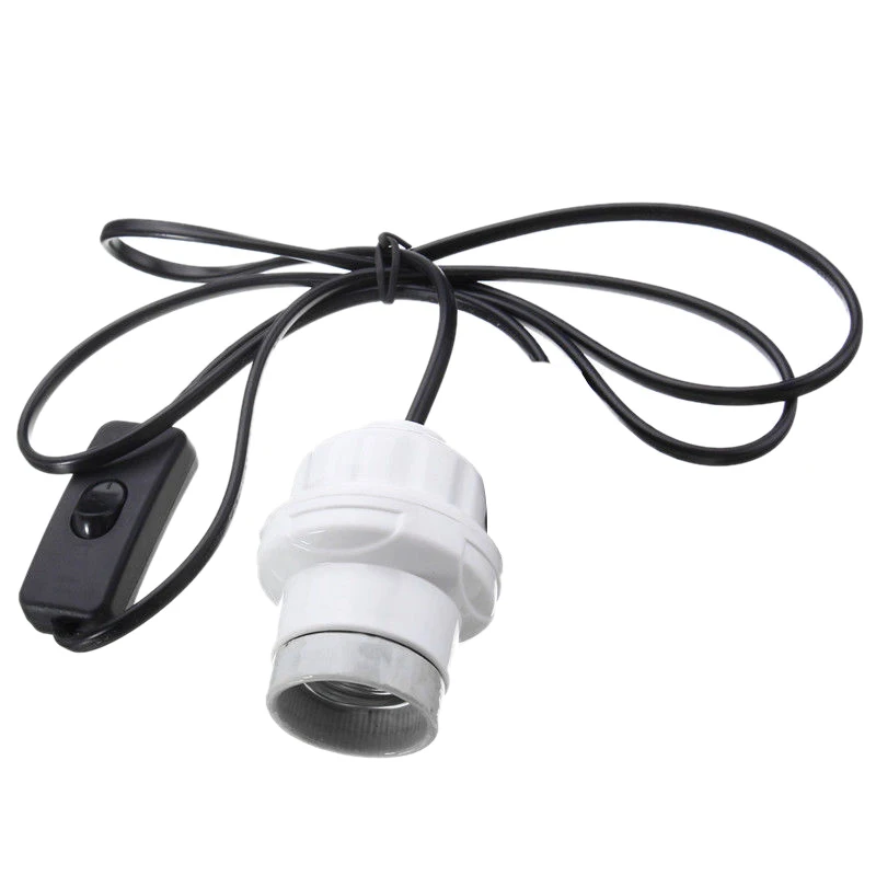 

ELEG-E27 Hanging Reptile Ceramic Heat Lamp Holder Light Switch Snake Chicken Screw in Fitting (EU Plug)