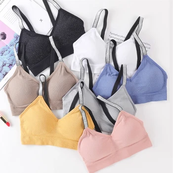 Sports Bra Women Fitness Tops Seamless Yoga Bra Women Solid Quick Dry Padded Seamless Gym Crop Top Women Push Up Sport Bra Tops 5
