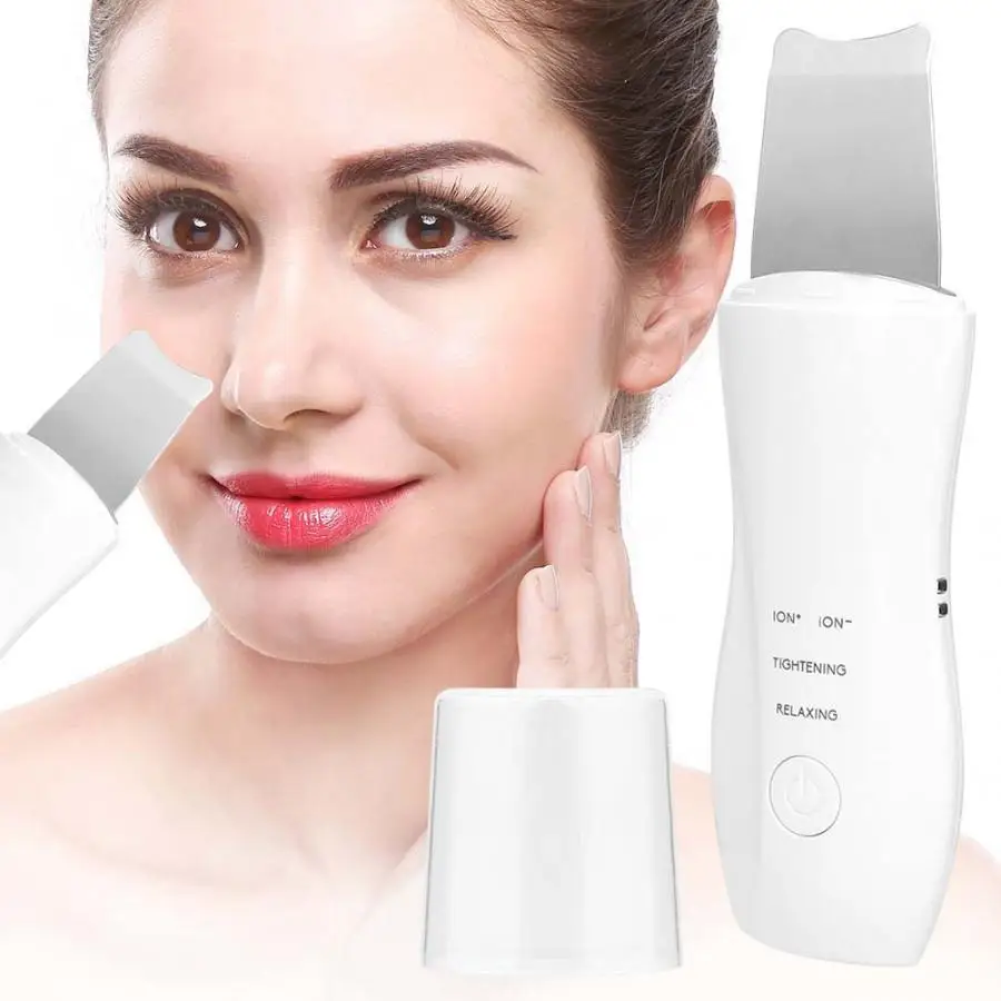 Ultrasonic Skin Scrubber Household Blackhead Removal Pore Cleanser Serum Import Instrument Face Cleaning | Красота и здоровье