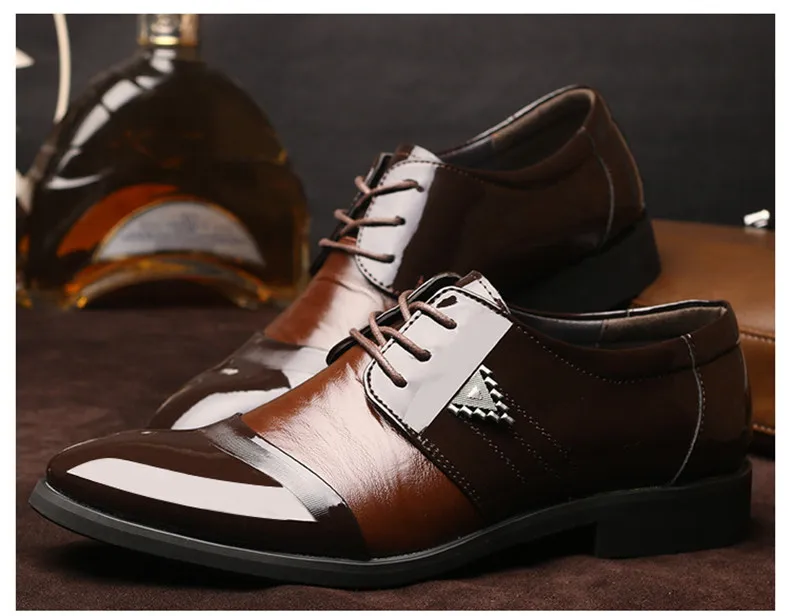 38-48 кожаные туфли мужские стильные деловые удобные официальные туфли#210