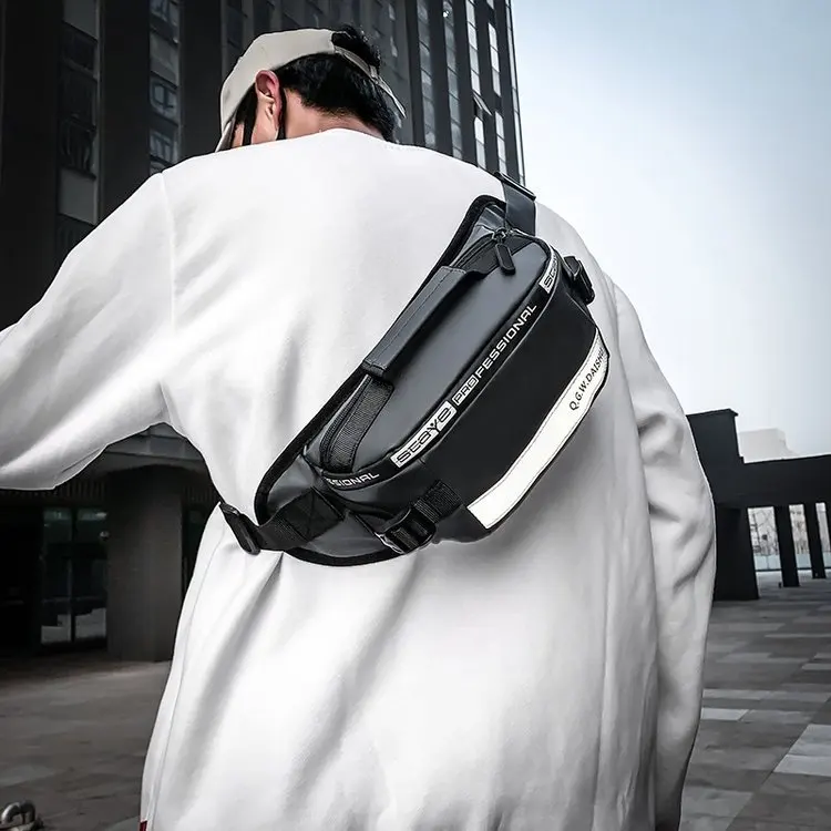 

New Style Large-Volume New Style Men Fashion Wallet Men's Outdoor Sports Waterproof Multilayer Cool Single-shoulder Bag