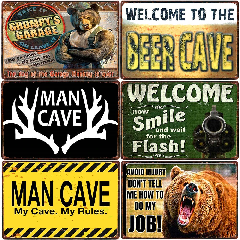 Man Cave bar MY GARAGE MY RULES METAL SIGN 2 Sizes Available ideal for pub