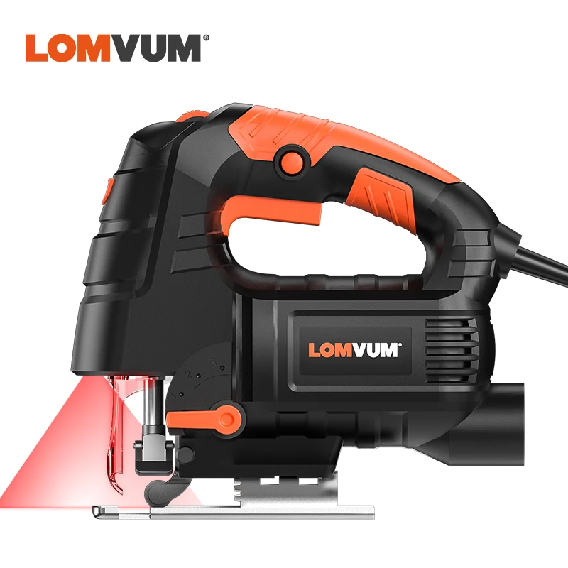 LOMVUM 850W Electric Jigsaws With Laser Wooden Cutter Jigsaw Machines Power Tools Wood Cutting Machine Tools For Wood Home