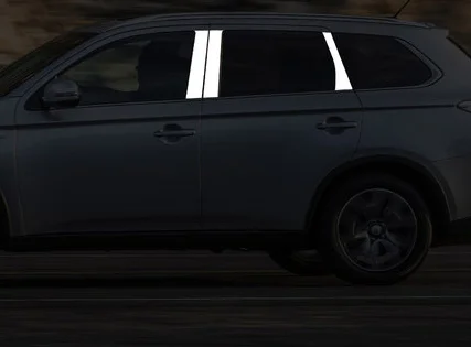 Нержавеющая сталь окна автомобиля планки для mitsubishi outlander 2013 - Цвет: 6 pcs trims 3