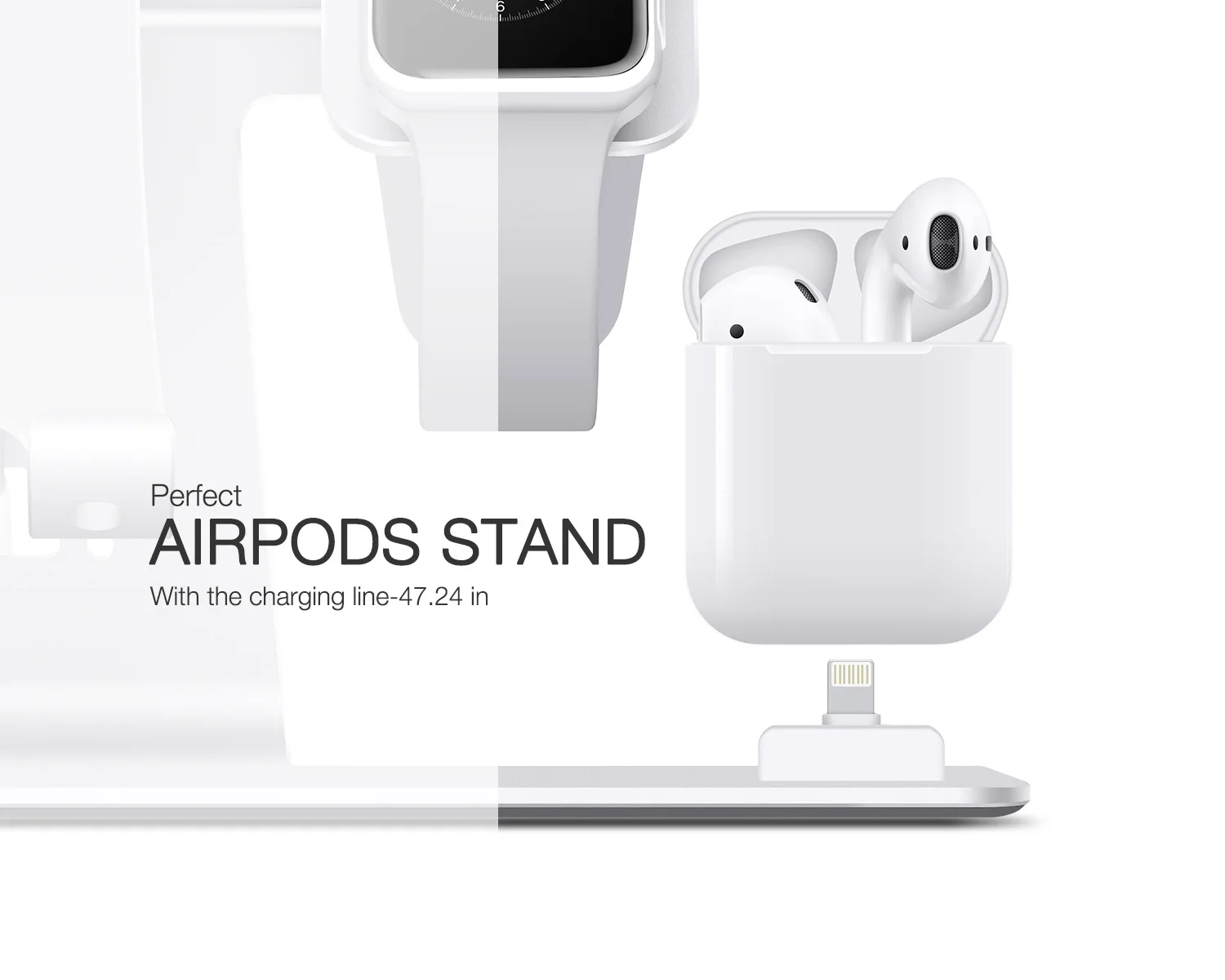 3 в 1 алюминиевая Qi Беспроводная зарядная док-станция для Airpods Apple Watch 2 3 4 iPhone X Xs Max XR 8 Plus samsung S10 S9