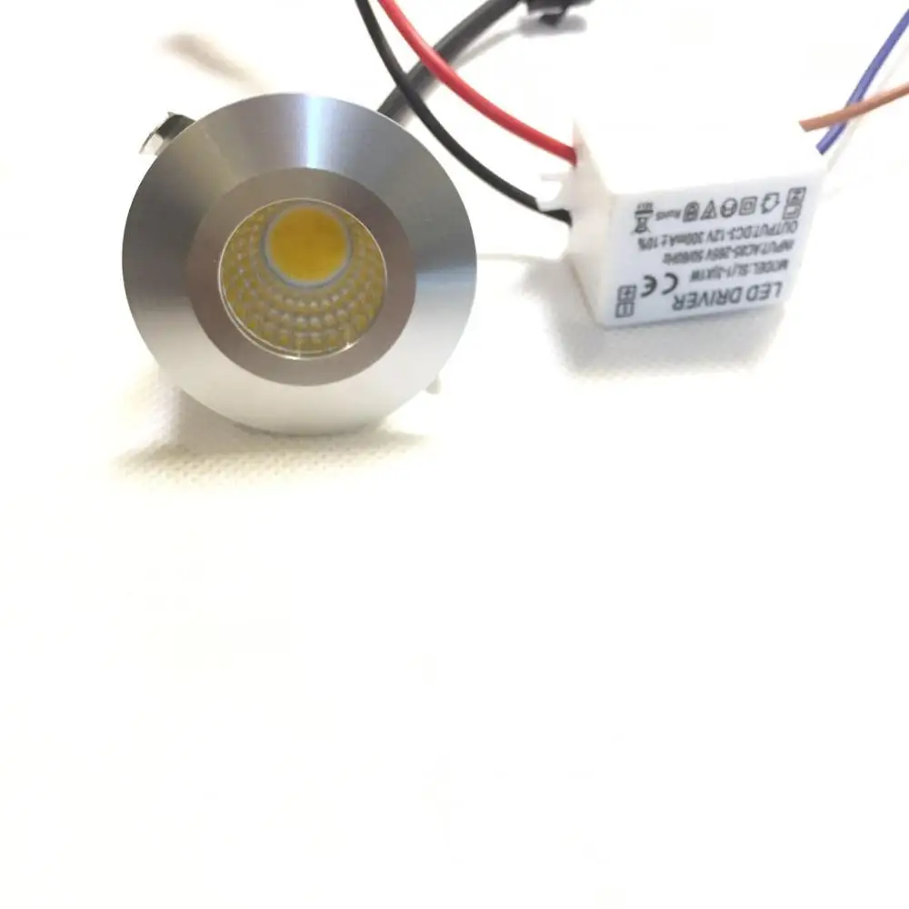 Mini LED Einbaustrahler 1X 3W mit Trafo Stecksystem Einbauspot Deckenspots Einbauleuchten Einbaurahmen (Warmweiß rund) [Energi