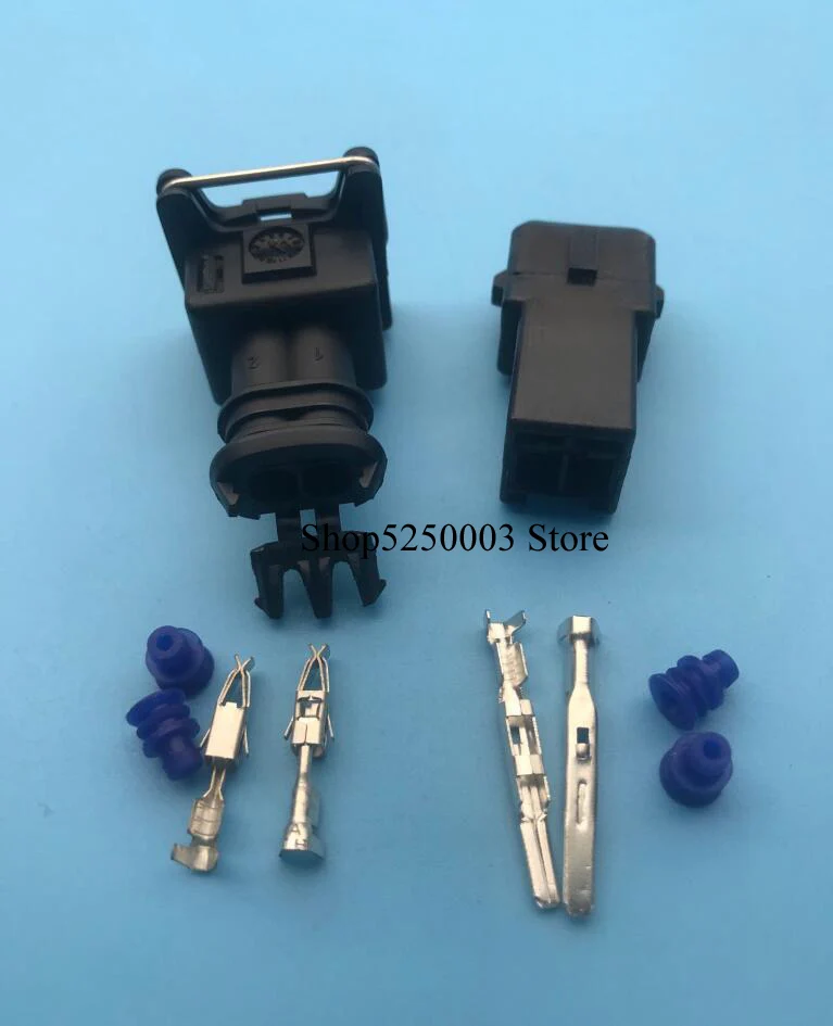 100 connector 10 компл. 2 Pin/way forEV1 топливная заглушка инжектора сопло автомобилей Водонепроницаемый Электрический провод Разъем Автомобильные Разъемы - Название цвета: 100 connector