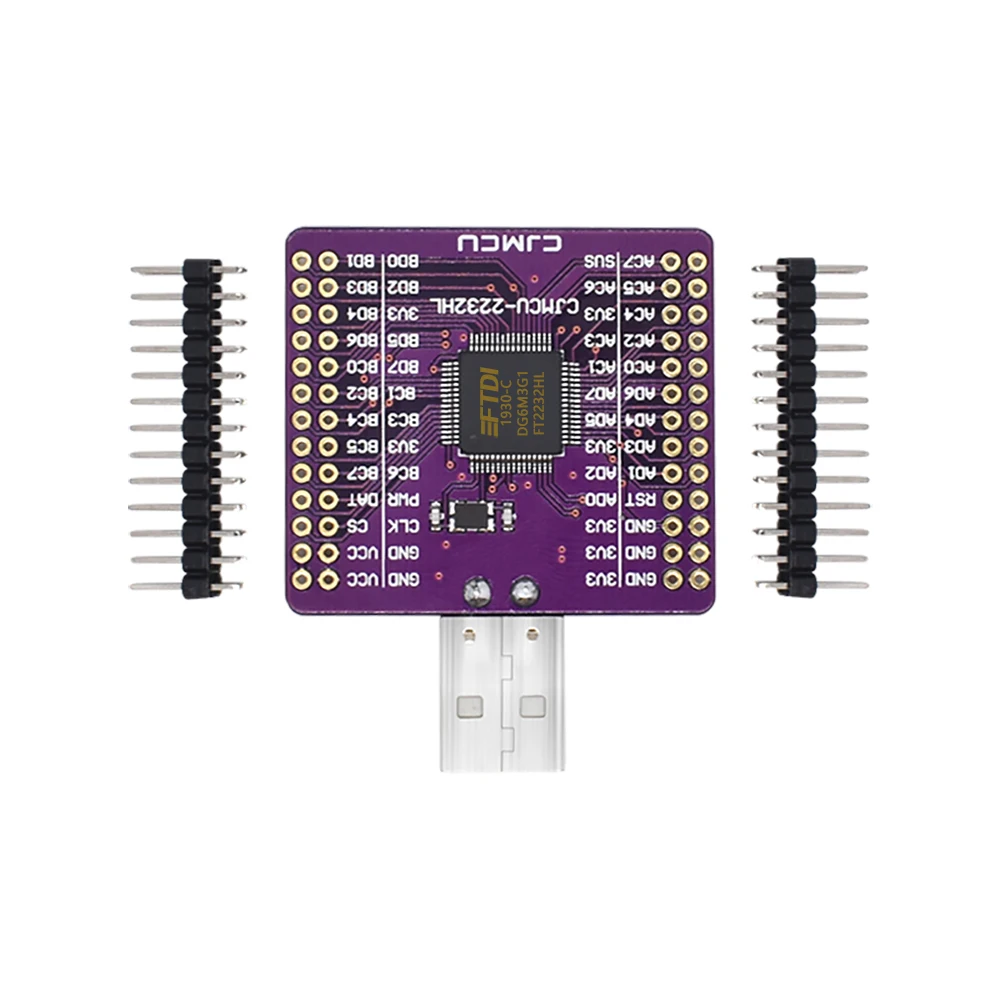 Флюоресцентный USB Модуль UART FIFO SPI I2C JTAG RS232 FT2232HL|Интегральные схемы| |