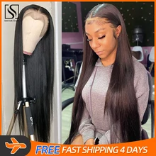 40 46inch Human Hair Wigs 13X4 Straight Lace Front Wigs For Black Women With Baby Hair Brazilian 250% Density 28 30 32 Inch Wig