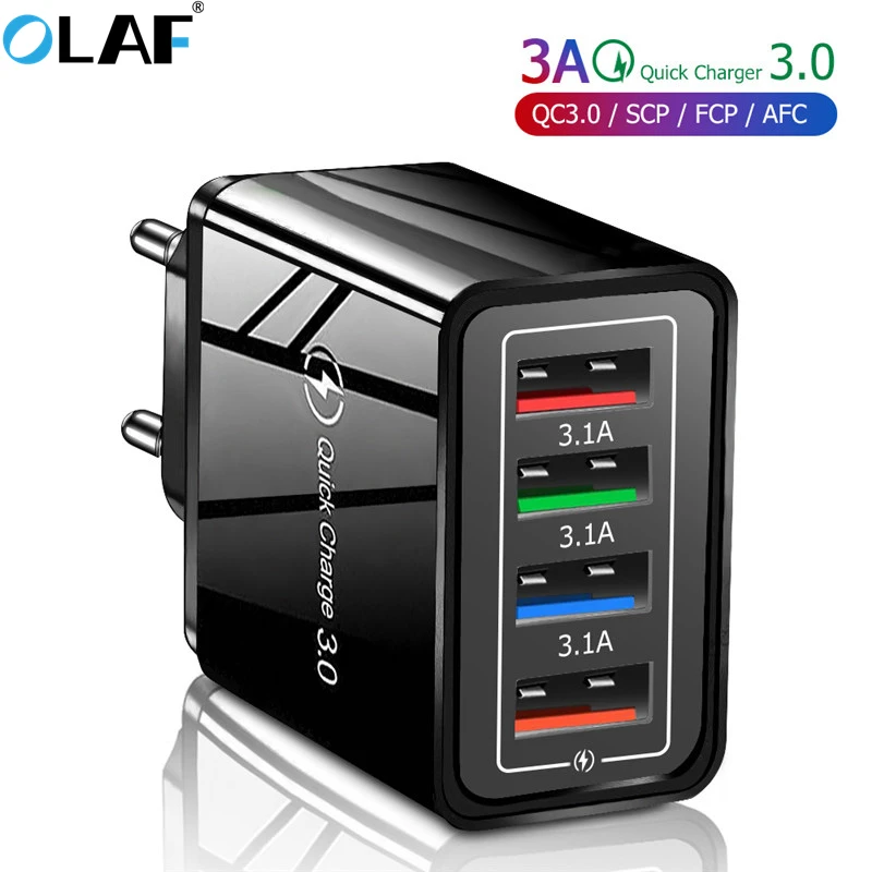 Адаптер в стенную розетку USB-зарядное устройство с функцией быстрой зарядки 3 0