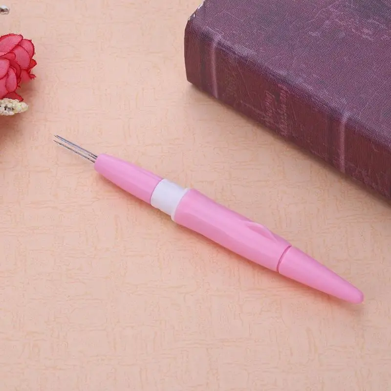 Игла валяния Ручка держатель с 3 иглами шерсть фетр вышивка DIY инструмент