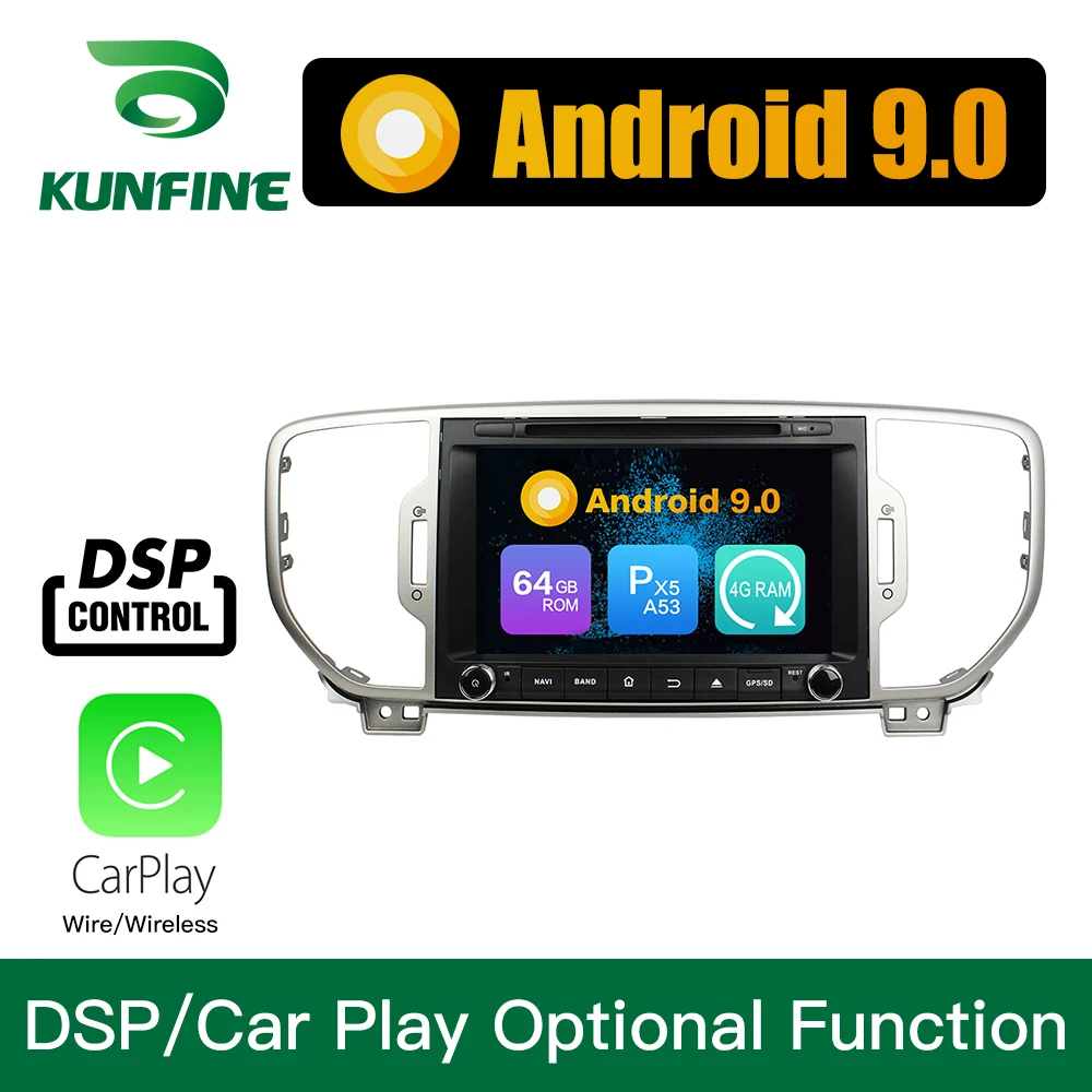 Android 9,0, Восьмиядерный, 4 Гб ОЗУ, 64 Гб ПЗУ, автомобильный DVD, gps навигатор, мультимедийный плеер, автомобильный стерео для Kia Sportage, хендюнит, радио