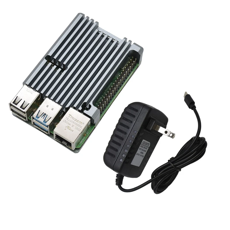 Для Raspberry Pi 4B 2G ram DIY Kit Поддержка 2,4/5,0 GHz wifi Bluetooth 5,0 с алюминиевым ЧПУ сплав защитный серый чехол 5V 3A P