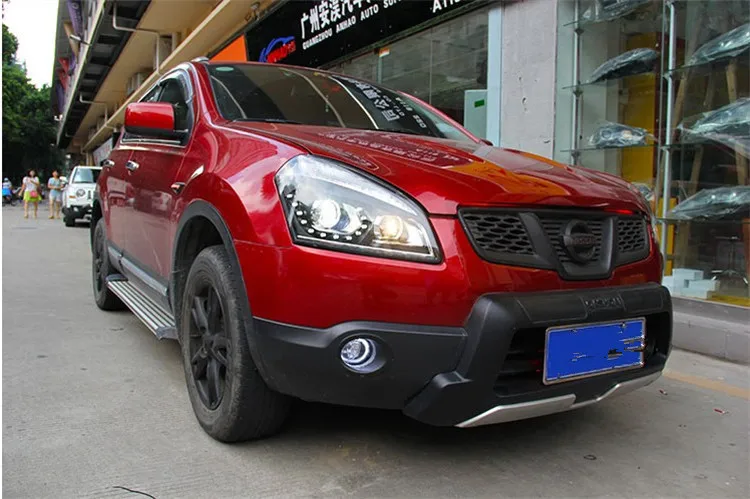 Автомобильный Стайлинг для Nissan Qashqai фары 2008- Qashqai светодиодный фары DRL Биксеноновые линзы Высокий Низкий луч парковка противотуманная фара