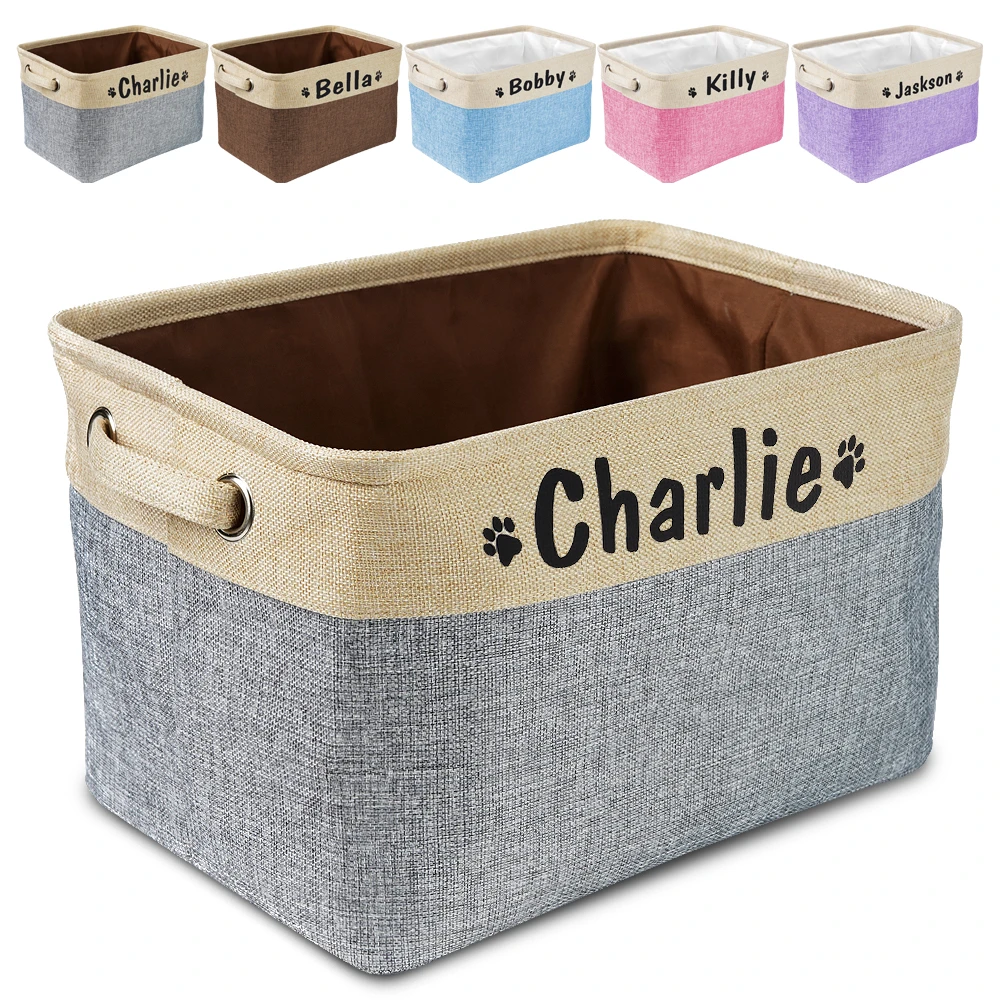 dog toy basket personalized