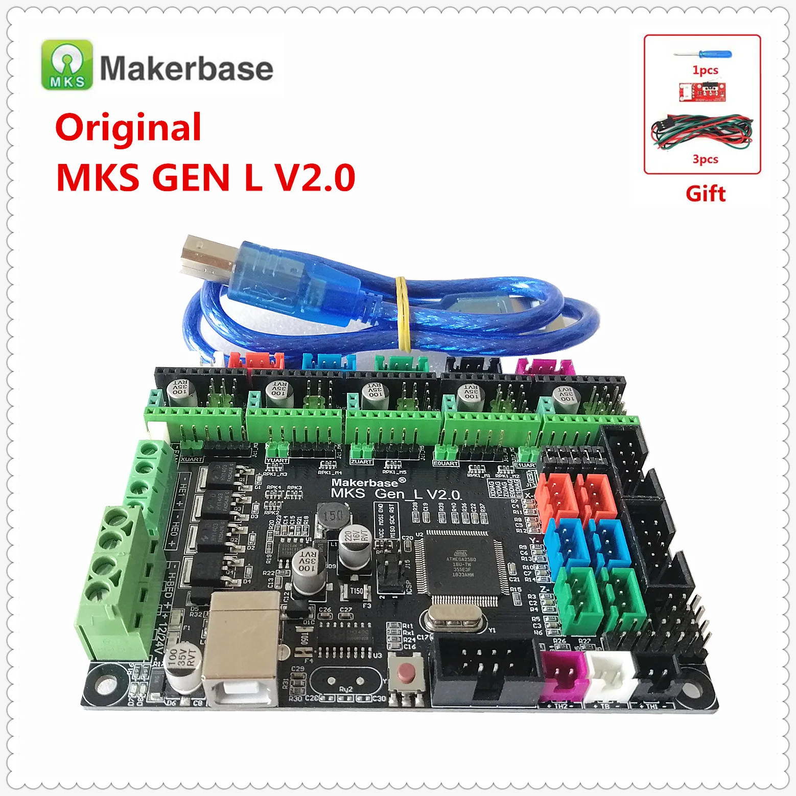 MKS GEN L V2.0 + TFT32 V4.0 сенсорный ЖК дисплей 5 шт. tmc2208 шаговый Драйвер DIY Электронный