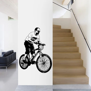 

Mountain Bike Shop Wall Sticker Customized Sports Posters Vinyl Wall Decals Decor Mural Car Windows Bicycle Glass Decal