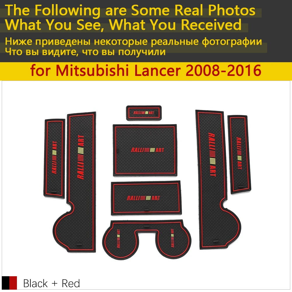 Противоскользящие резиновые чашки подушки двери паз коврик для Mitsubishi Lancer Ralliart EVO X Galant Fortis EX 2008~ автомобильные аксессуары