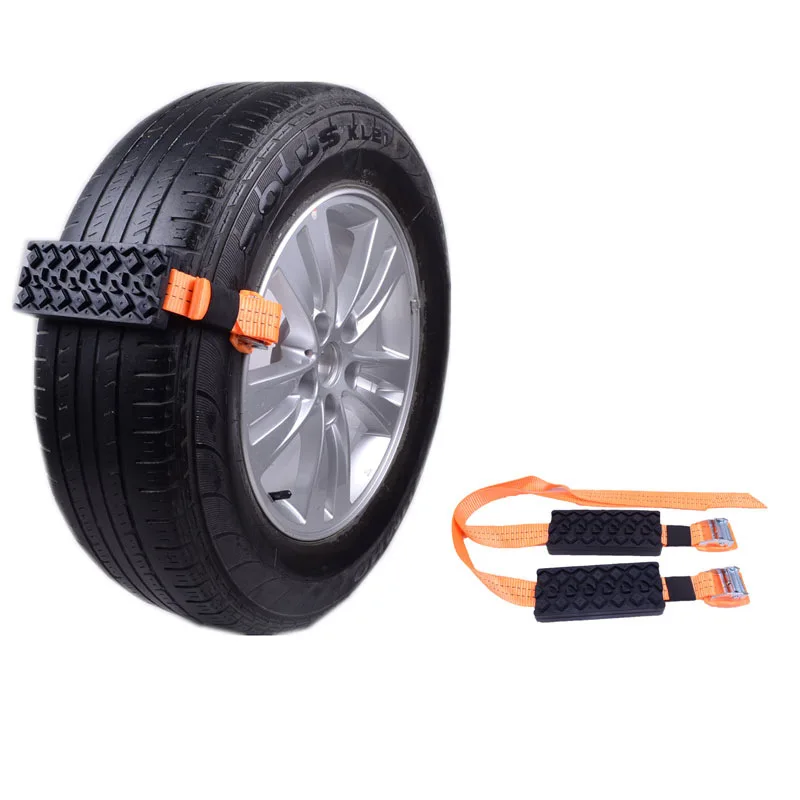 

2pcs Vehemo Tire Chain Strap Snow Chain Rubber Nylon Anti-Skid Wheel Automobile Saloon Car Belt