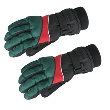 Унисекс Зимние теплые лыжные перчатки для мальчиков/девочек спортивные водонепроницаемые ветрозащитные Нескользящие зимние варежки расширенные запястья плюс бархатные перчатки