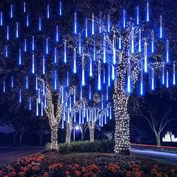 30cm/50cm LED Meteor Shower Garland Holiday Strip Light Outdoor Waterproof Fairy Lights For Garden Street Christmas Decoration