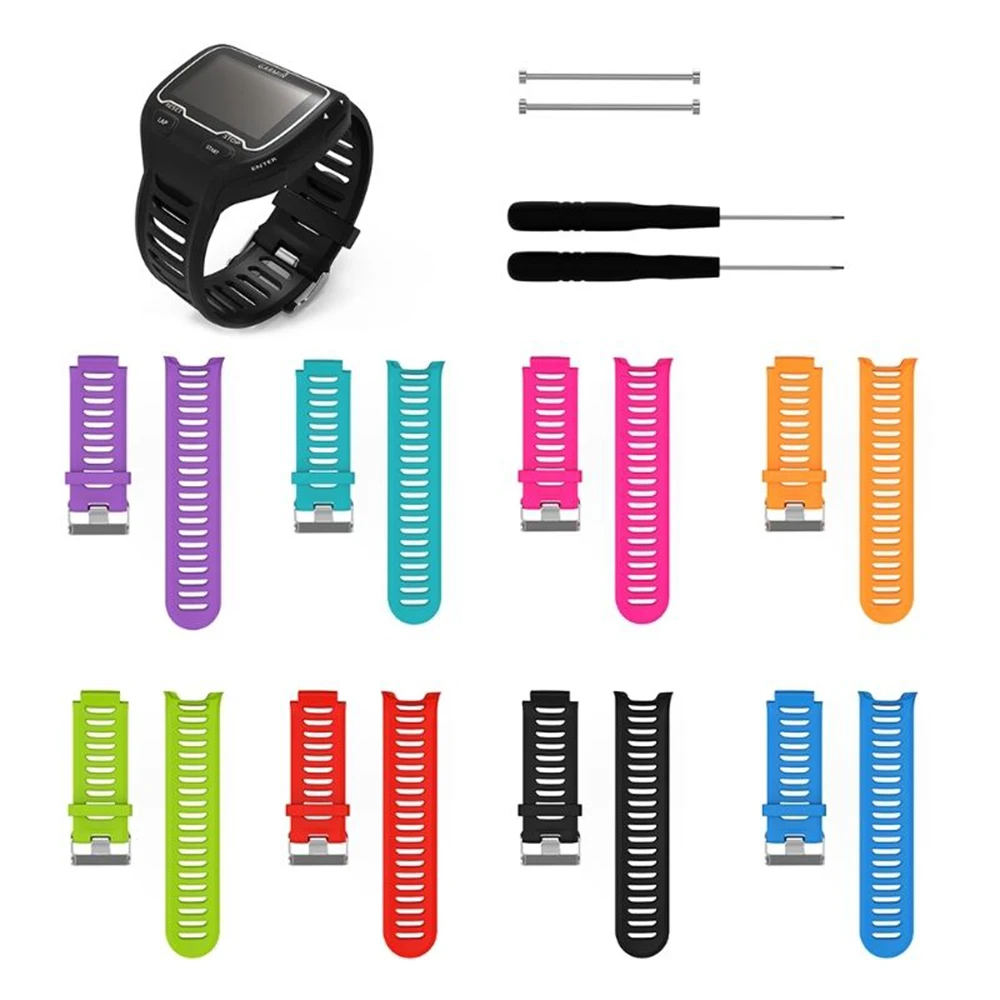 New Strap For Garmin 910XT SmartWatch Soft Silicone Sport Replacement Band Bracelet Steel Stainless Buckle Wristband | Электроника