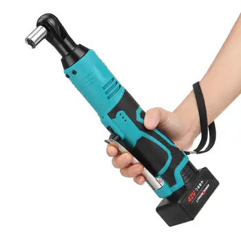 

3/8" Rechargeable Cordless Electric Wrench 42V Electric Ratchet Wrench 80N.m Power Tool with 2 Lithium-Ion Battery Charger Kit