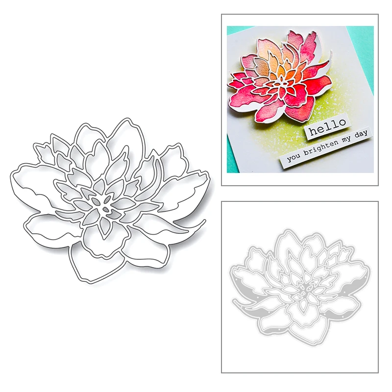 Новинка 2020 г. металлические пресс-формы с красивыми растениями и цветами для