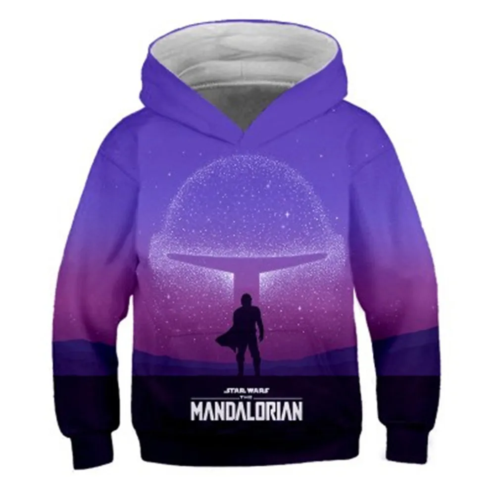 Новая толстовка с капюшоном с 3D принтом из фильма «Звездные войны» для мальчиков и девочек, повседневная детская спортивная одежда, модная куртка Skywalker