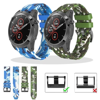 

26mm Width Silicone wrist Strap Replacement bracelte watch for Garmin Fenix 5X 5XPlus 6X 6XPro 3 3HR Descent Mk1 D2 watch Band