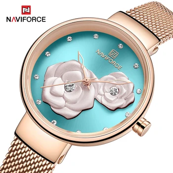 NAVIFORCE RoseGold Dial Luxury Bracelet Watch