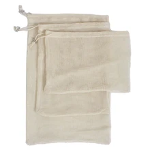 Удобные 3ocs/набор многоразовые сумки хлопок моющиеся сетки мешки для продуктов овощи фрукты товары для домашнего сада