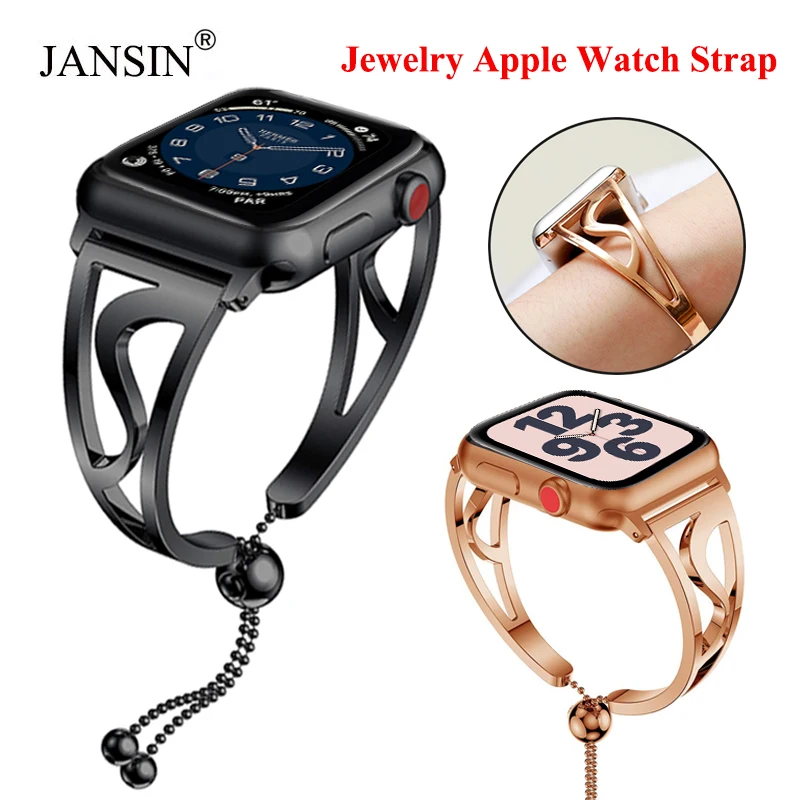 Ремешок Женский из нержавеющей стали для Apple Watch 42 мм 38 44 40 SE 5 4 3|Ремешки часов| |