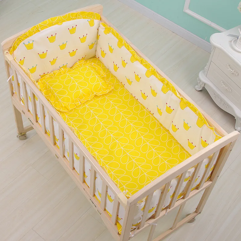 5Pcs/Set Cute Cartoon Cotton Baby Bed Bumper Set, Newborn Baby Bedding Set, Kids Crib Around Cushion &Pillows and Pad 5Pcs/Set Cute Cartoon Cotton Baby Bed Bumper Set, Newborn Baby Bedding Set, Kids Crib Around Cushion &Pillows and Pad