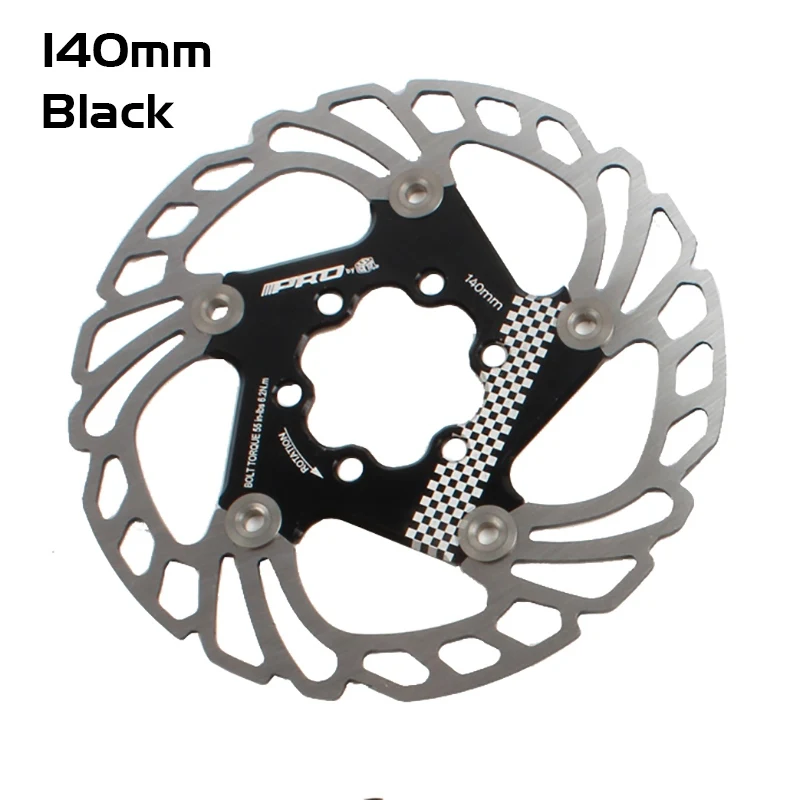 PRO 140 мм плавающие тормозные роторы CNC дорожный велосипед из сплава масляный диск Тормозной суппорт линия Тяговая Гидравлический дисковый тормоз дорожный велосипед - Цвет: 140mm Rotor Black
