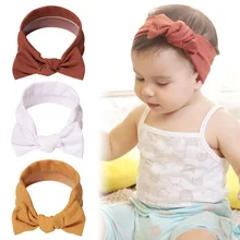 

3pcs Little Baby Girl Headband Sets Newborn Bebes Srtipe Soft Cotton Headwraps for Baby Toddlers Turban Top Bowknot Hairband Set