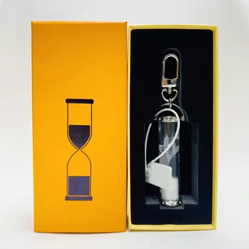 

2020 New Product Launch High Quality Luxury Printing Transparent Hourglass Keychain Fashion Bag Car Decoration Keychains Pendant