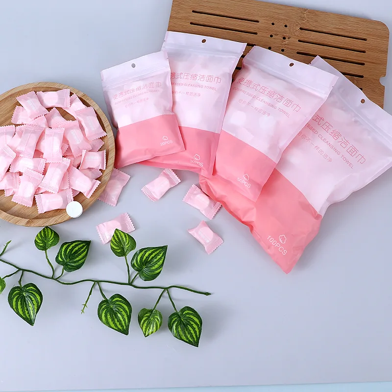 Description Picture 3 of item20/50pcs Disposable Towel Compressed Portable Travel Hotel Non-woven Face Towel Water Dry&Wet Wipe Outdoor Moistened Tissues