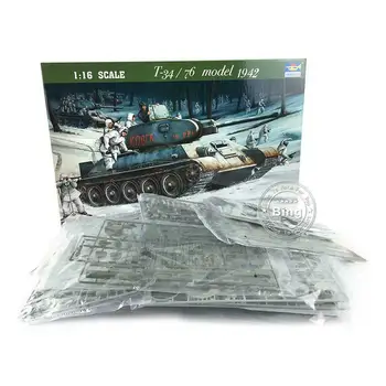 Трубач 00905 1/16 Второй мировой войны бак T-34/76 1942 w/внутренняя модель комплект бронированный автомобиль TH06710-SMT6