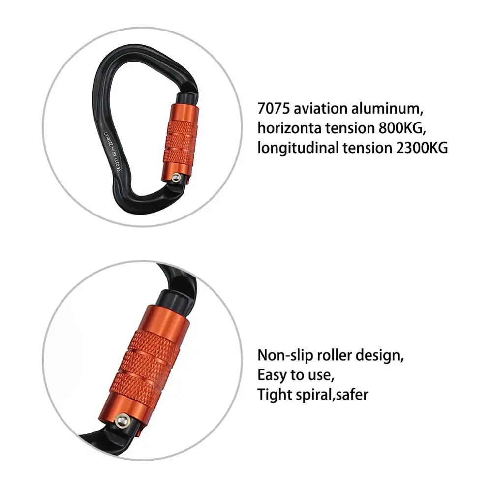 Открытый скалолазание безопасности Пряжка Карабин Крюк мастер замок