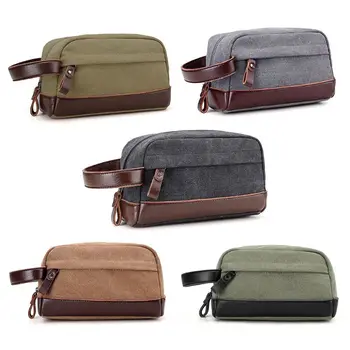 

Men Travel Canvas Toiletry Bag Wash Shower Makeup Organizer Portable Case Pouch